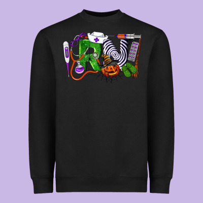 Halloween Rn Registered Nurse Heavyweight Sweatshirt Designed By Lillyallendesigns