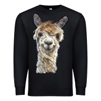 Black alpaca Premium Sweatshirt - BarkalooDesign