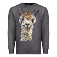 Charcoal Heather alpaca Premium Sweatshirt - BarkalooDesign