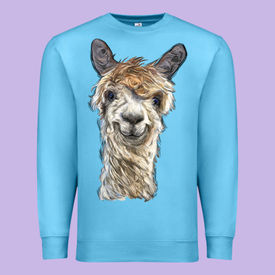 Alpaca Premium Sweatshirt Designed By Barkaloodesign