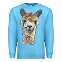 Ocean Blue alpaca Premium Sweatshirt - BarkalooDesign