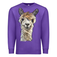 Purple alpaca Premium Sweatshirt - BarkalooDesign