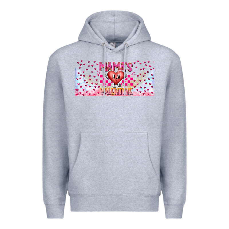 Mama Is Valentine 16oz Premium Hoodie by CowhideDigitalArt | Teevron