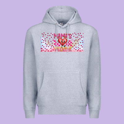 Mama Is Valentine 16oz Premium Hoodie Designed By Cowhidedigitalart