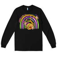 Black mardi gras rainbow Long Sleeve Tee - OliviaCreatesArt