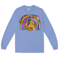 Colony Blue mardi gras rainbow Long Sleeve Tee - OliviaCreatesArt