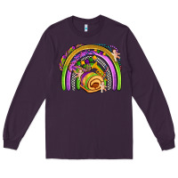 Plum mardi gras rainbow Long Sleeve Tee - OliviaCreatesArt