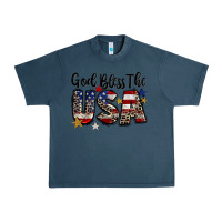 Midnight Navy god bless the usa Urban Heavy Tee - CowGirlArtShop