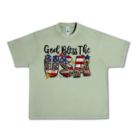 Oil Green god bless the usa Urban Heavy Tee - CowGirlArtShop
