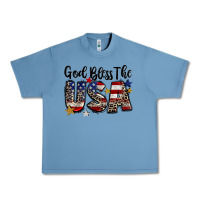 Pebble Blue god bless the usa Urban Heavy Tee - CowGirlArtShop