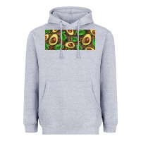 Heather Grey avocados with wood and leopard background 15 oz mug Heavyweight Hoodie - BarkalooDesign