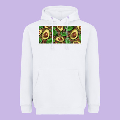 Avocados With Wood And Leopard Background 15 Oz Mug Heavyweight Hoodie Designed By Barkaloodesign
