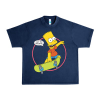 Navy The Simpsons Bart Simpson Eat My Shorts Urban Heavy Tee - longCreatives