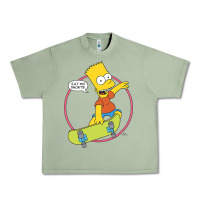Oil Green The Simpsons Bart Simpson Eat My Shorts Urban Heavy Tee - longCreatives