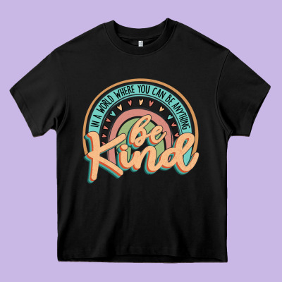 Be Kind Heavy Core Tee Designed By Jahusdesignshop