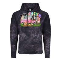Cloud Black Happy Easter truck with farm animals Easter Day Vintage Hoodie - CowGirlArtShop