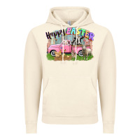 Vintage Artic Happy Easter truck with farm animals Easter Day Vintage Hoodie - CowGirlArtShop