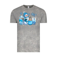 Cloud Rock winter snowman coffee cups Vintage Tee - CowGirlArtShop