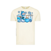 Vintage Arctic winter snowman coffee cups Vintage Tee - CowGirlArtShop