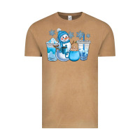 Vintage Camel winter snowman coffee cups Vintage Tee - CowGirlArtShop