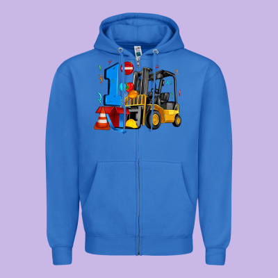 Forklift Birthday One Zipper Hoodie Designed By Artiststas