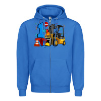True Royal forklift birthday one Zipper Hoodie - Artiststas