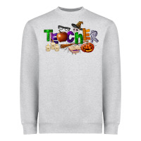 Heather Grey halloween teacher Heavyweight Sweatshirt - LillyAllenDesigns