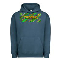 Pigment Midnight Navy leopar and cowhide with cheers Urban Hoodie - AdoDesignShop