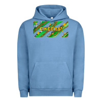 Pigment Pebble Blue leopar and cowhide with cheers Urban Hoodie - AdoDesignShop