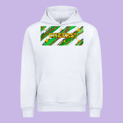 Leopar And Cowhide With Cheers Urban Hoodie Designed By Adodesignshop