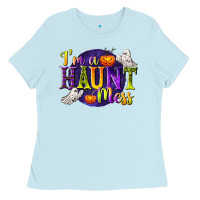Baby Blue I'm a Haunt Mess Ladies Tee - texasbilliewilder