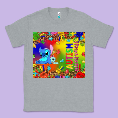 Autism Awareness With Stitch Tumbler Classic Tee Designed By Tumblerdesignbyshophia