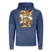 Vintage Denim Mama with leopard and cowhide regular can cooler Vintage Hoodie - HowdyJamesFarm
