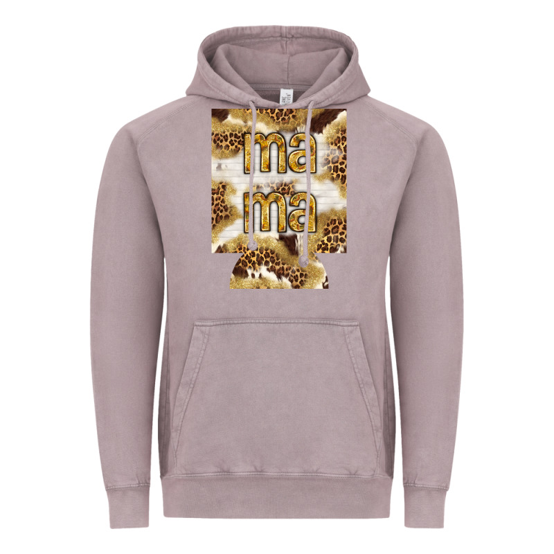 Mama With Leopard And Cowhide Regular Can Cooler Vintage Hoodie by HowdyJamesFarm | Teevron