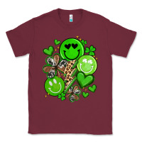 Burgundy st patrick's day green smile Classic Tee - Artiststas