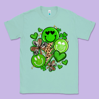 St Patrick's Day Green Smile Classic Tee Designed By Artiststas