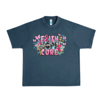 Midnight Navy Faith hope cure Cancer Awareness Urban Heavy Tee - HowdyJamesFarm