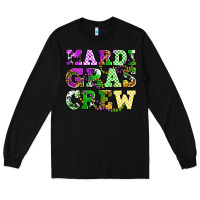 Black mardi gras crew olivia Long Sleeve Tee - OliviaCreatesArt