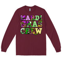 Burgundy mardi gras crew olivia Long Sleeve Tee - OliviaCreatesArt
