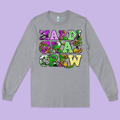Mardi Gras Crew Olivia Long Sleeve Tee Designed By Oliviacreatesart