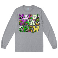 Heather Grey mardi gras crew olivia Long Sleeve Tee - OliviaCreatesArt
