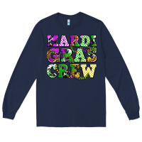 Navy mardi gras crew olivia Long Sleeve Tee - OliviaCreatesArt