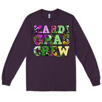 Plum mardi gras crew olivia Long Sleeve Tee - OliviaCreatesArt
