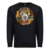 Black western alpaca Premium Sweatshirt - BarkalooDesign