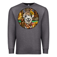 Charcoal Heather western alpaca Premium Sweatshirt - BarkalooDesign