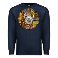 Navy western alpaca Premium Sweatshirt - BarkalooDesign