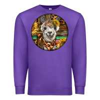 Purple western alpaca Premium Sweatshirt - BarkalooDesign