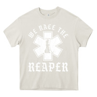 Cream Emt, Ems And Paramedic We Race the Reaper Heavy Core Tee - longCreatives