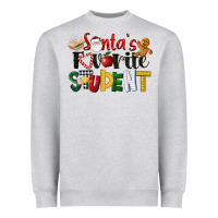 Heather Grey santa's favorite student christmas Heavyweight Sweatshirt - LillyAllenDesigns