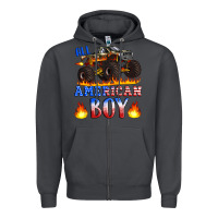 Smoke all american boy monster truck Zipper Hoodie - Artiststas
